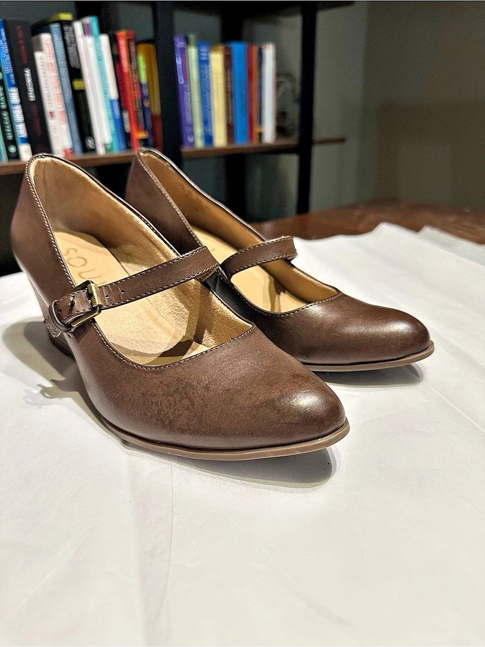 Soul Naturalizer Adore Mary Jane Wedge Pumps Brown 7.5